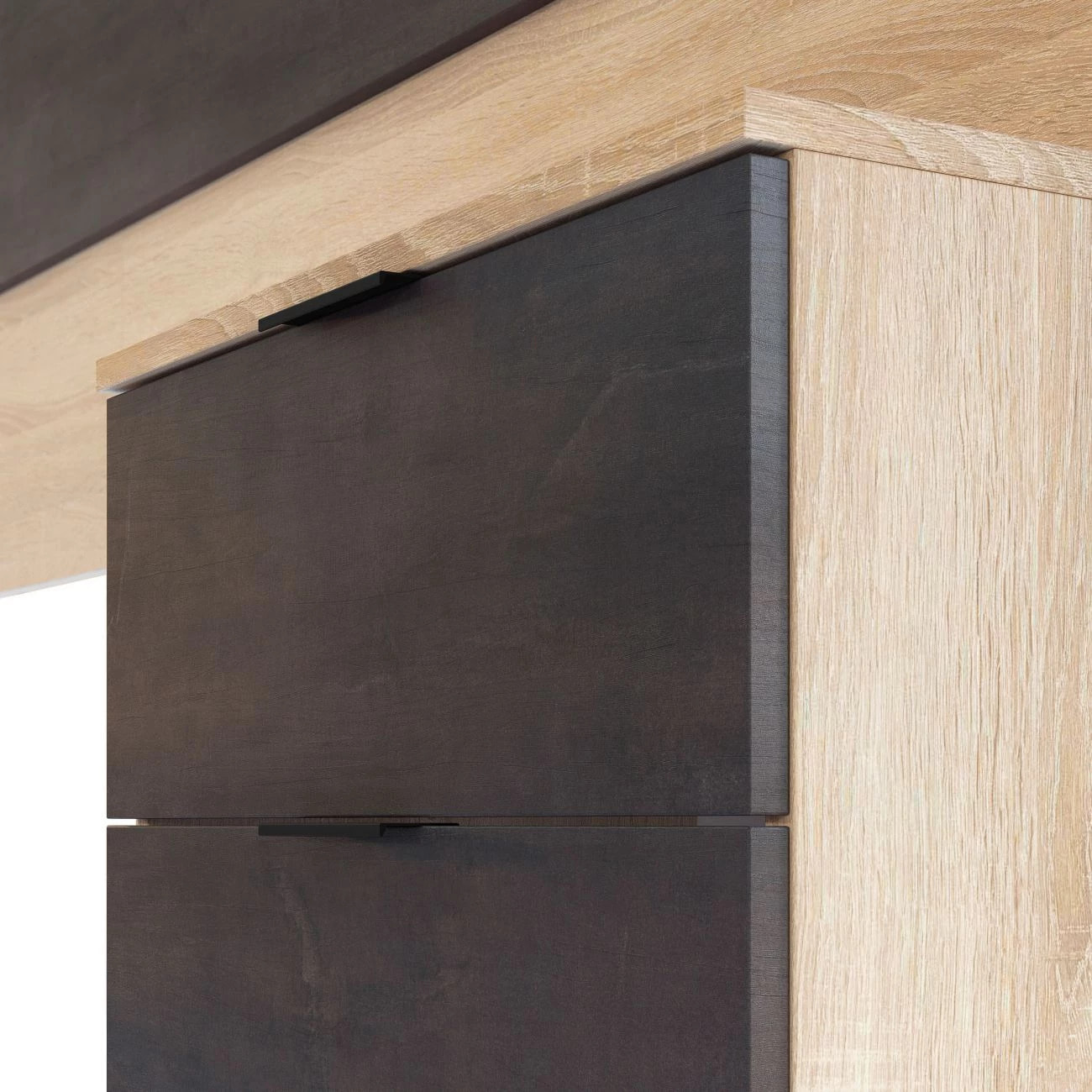 Cabecero con mesitas Akari Roble Canadian - Óxido