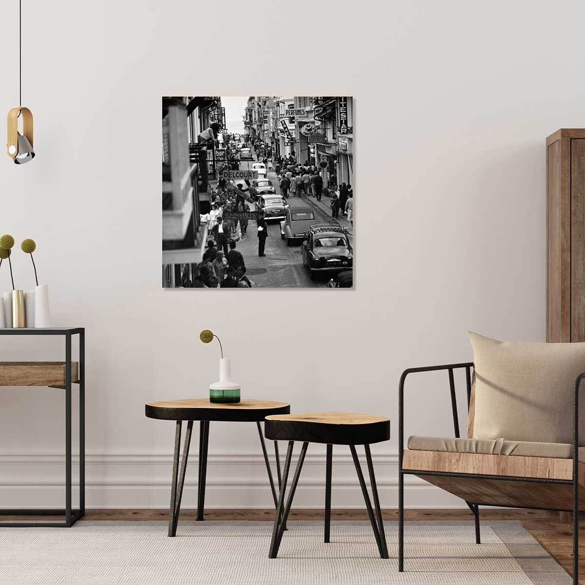 Tableau noir et blanc - Le Touquet en 1960 Tableau alu Dibond