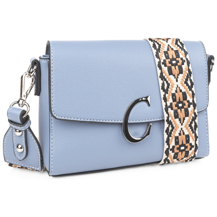 Bolso Bandolera Mujer Sint/Pu Cimarron Albany Azul Tejano