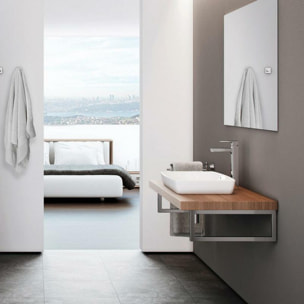 Vasque à poser Vitra Metropole 60 x 40 x 16 cm, avec trop-plein, blanc brillant, sans trou pour robinetterie (5668-003-0012)
