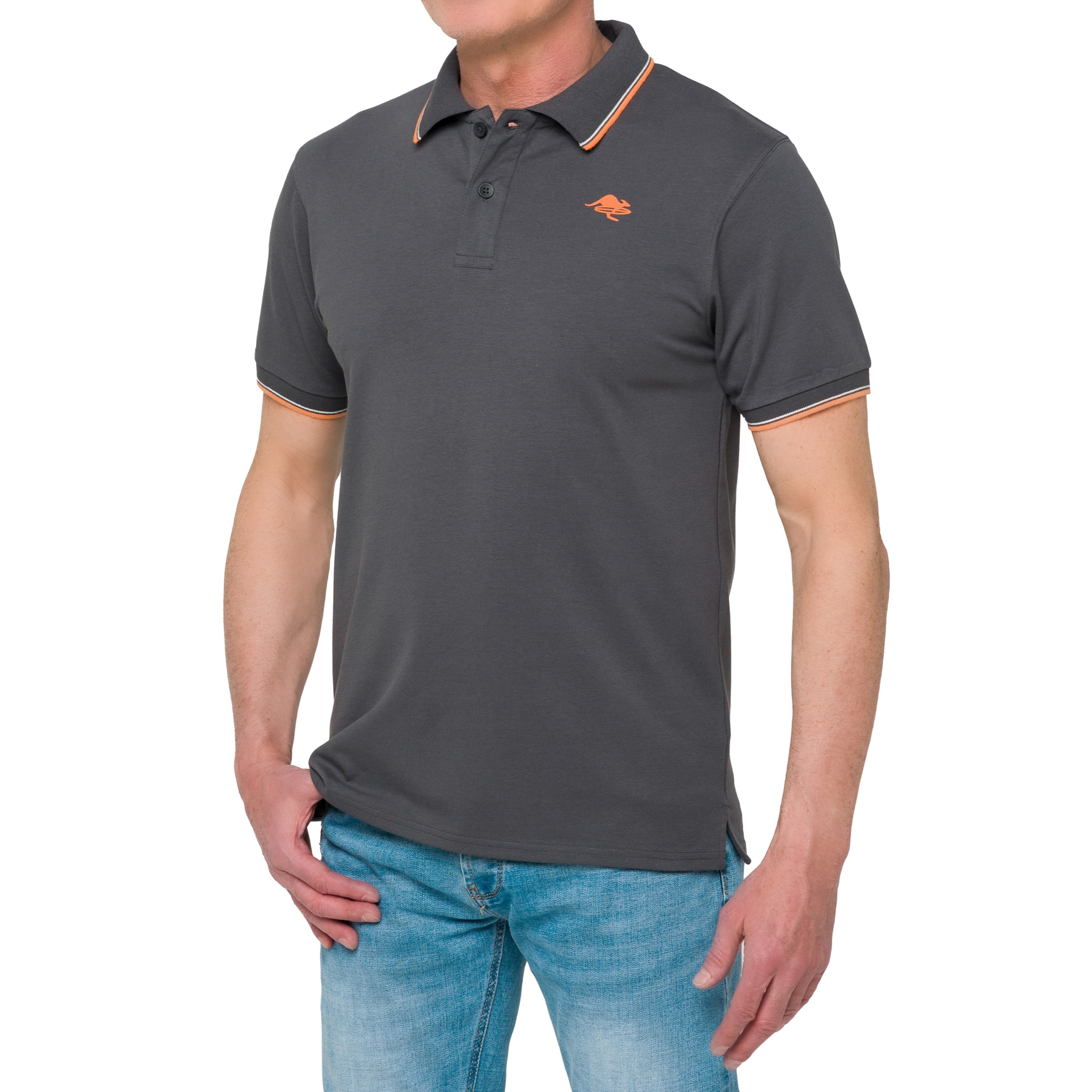 Polo con righine Hot Buttered Amak grigio.