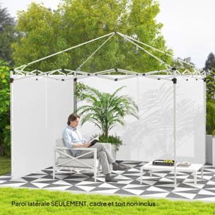 Lot de 2 panneaux latéraux barnum tonnelle 6x3 m ou 3x3 m oxford blanc