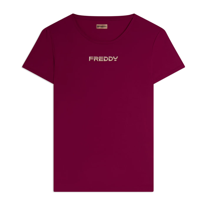 T-shirt regular in tessuto tecnico leggero
