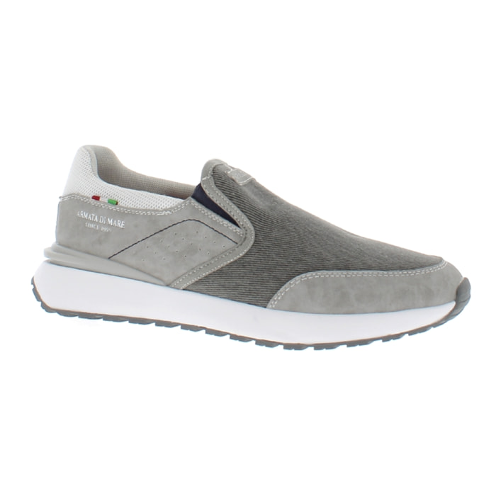 Armata di Mare Scarpe Uomo Slip-On Casual con Soletta Rimovibile in Memory Foam AMU S24D549 Grey