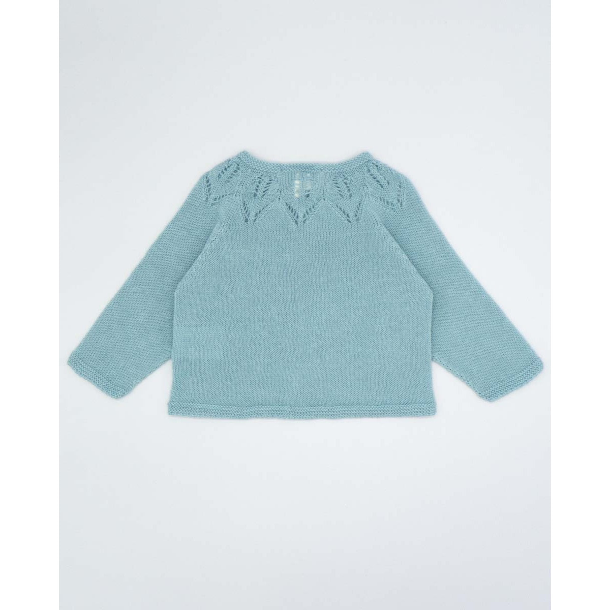 CHAQUETA PUNTO ALGODÓN ORGÁNICO BEBÉ AZUL