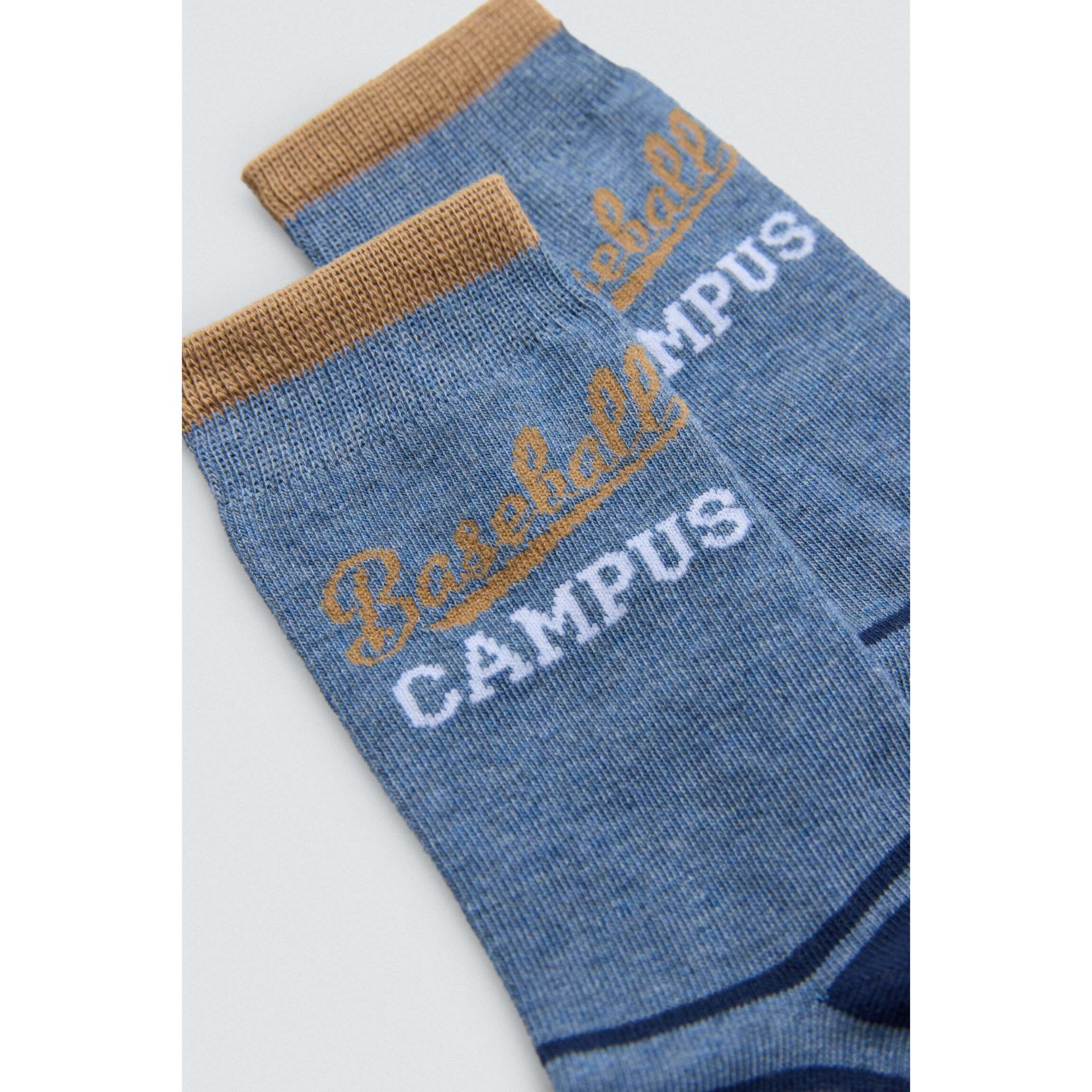 Confezione da 4 calzini stampati per bambini del college