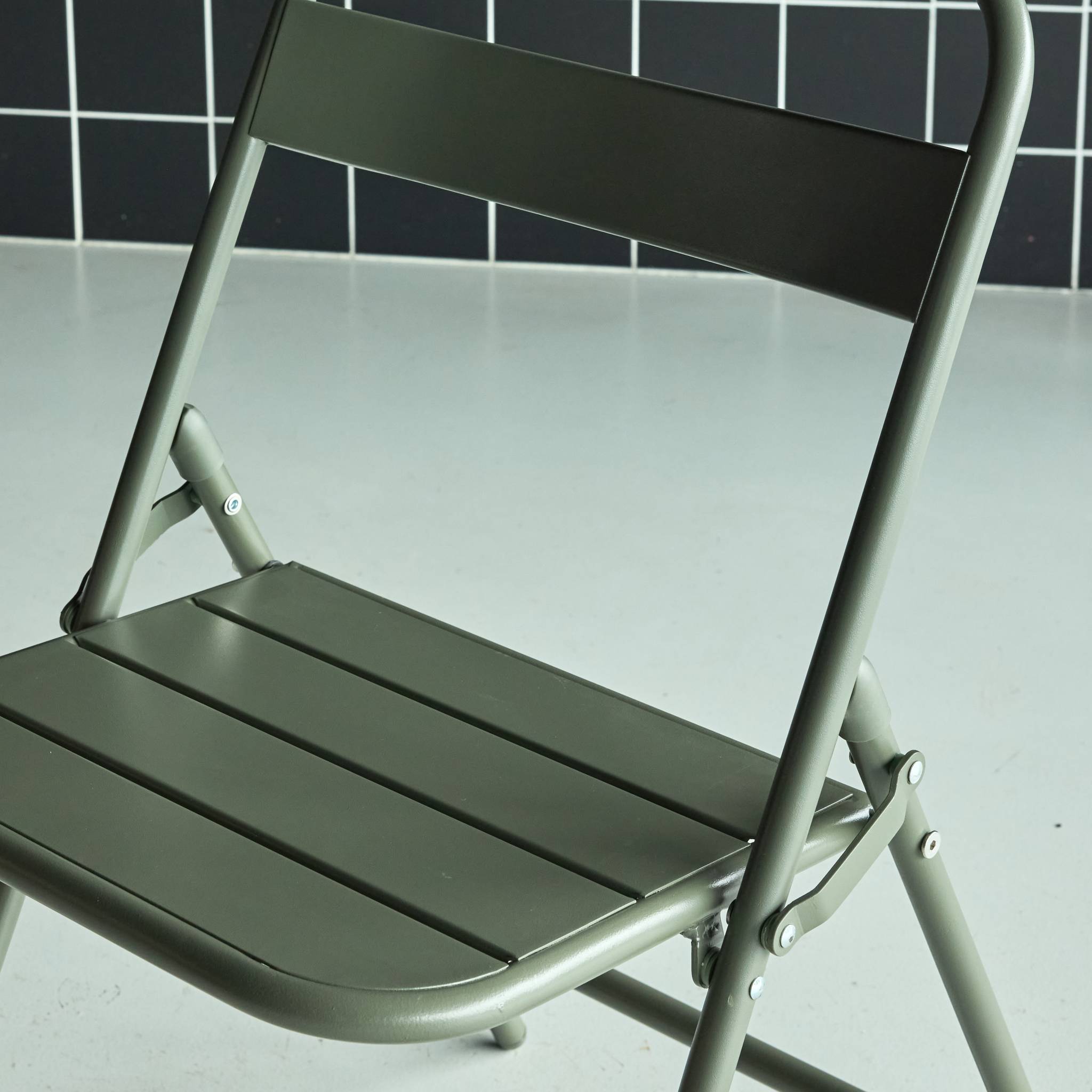 Chaise de jardin pliante acier (lot de 2) AMÉLIA