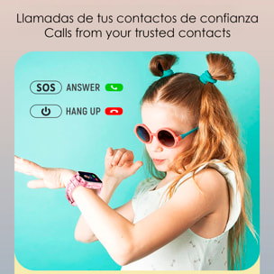 Smartwatch K15 4G GPS. Localizzazione speciale per bambini, con fotocamera, funzione di tracciamento, ascolto remoto, chiamate SOS e videochiamata.