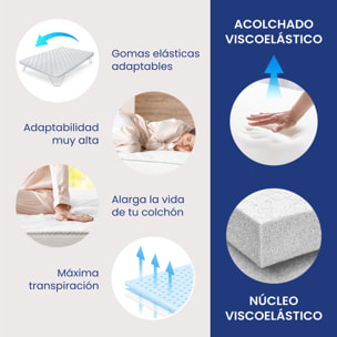 Topper Viscoelástico Quality Dreams, Altura 7 cm