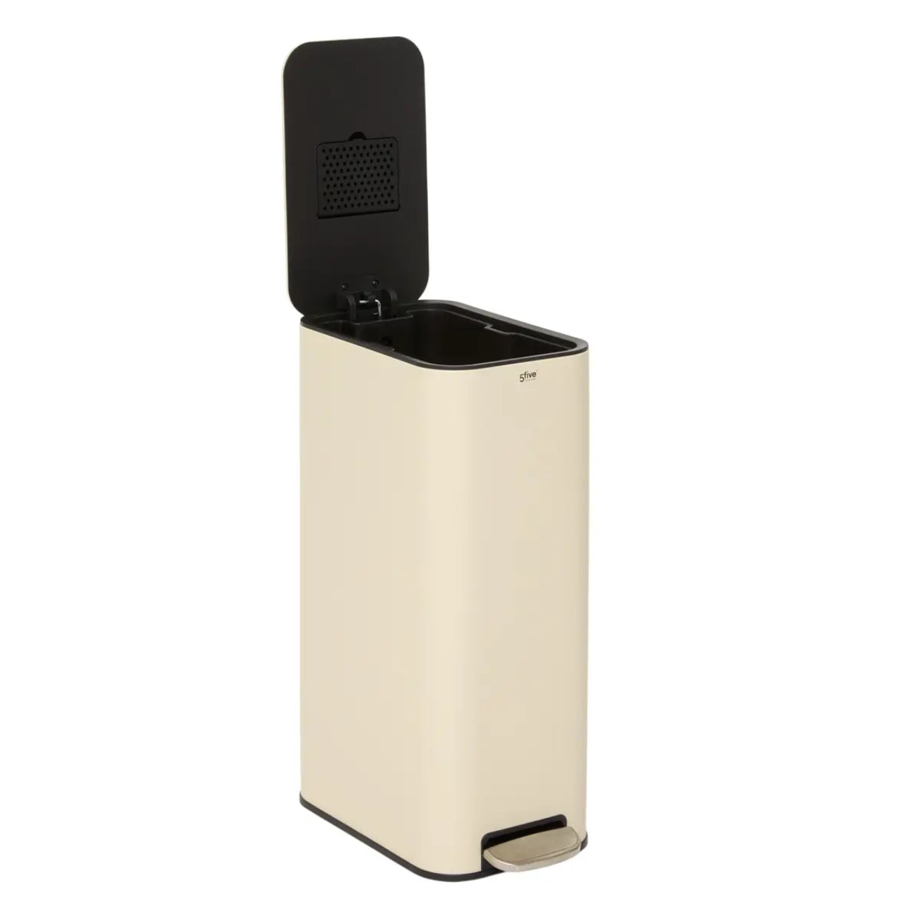 Poubelle slim rectangulaire à pédale Delta 30L argile