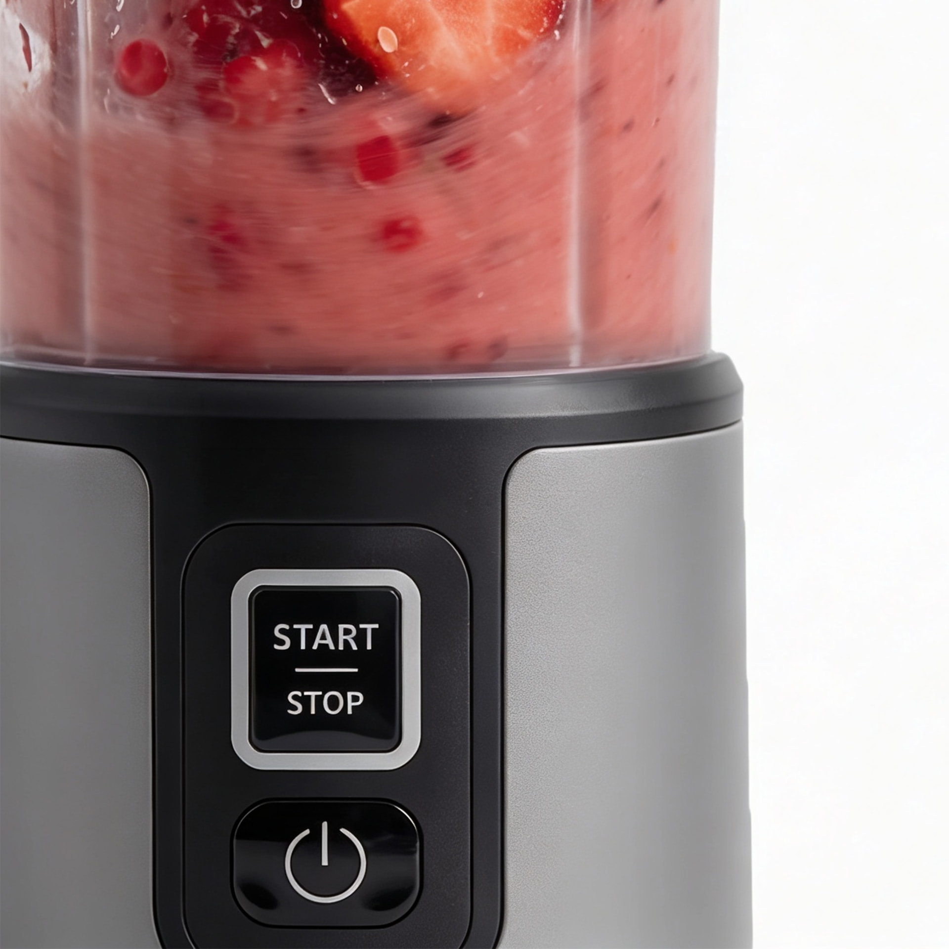 H.Koenig Mini Batidora Portátil MOOTH9 Recargable 470 mL, Batidora de Smoothies Inalámbrica 110W con 6 Cuchillas de Acero Inox, gris