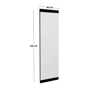 Specchio Dprenn, Specchiera, Articolo d'arredo a muro, Decorazione con specchio, 40x2h120 cm, Nero