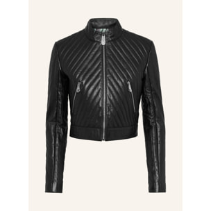 PHILIPP PLEIN Biker de cuero FLAME