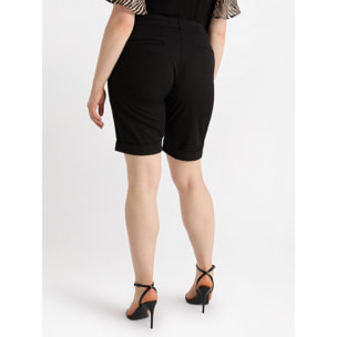 Fiorella Rubino - Pantaloni corti in cotone stretch - Nero