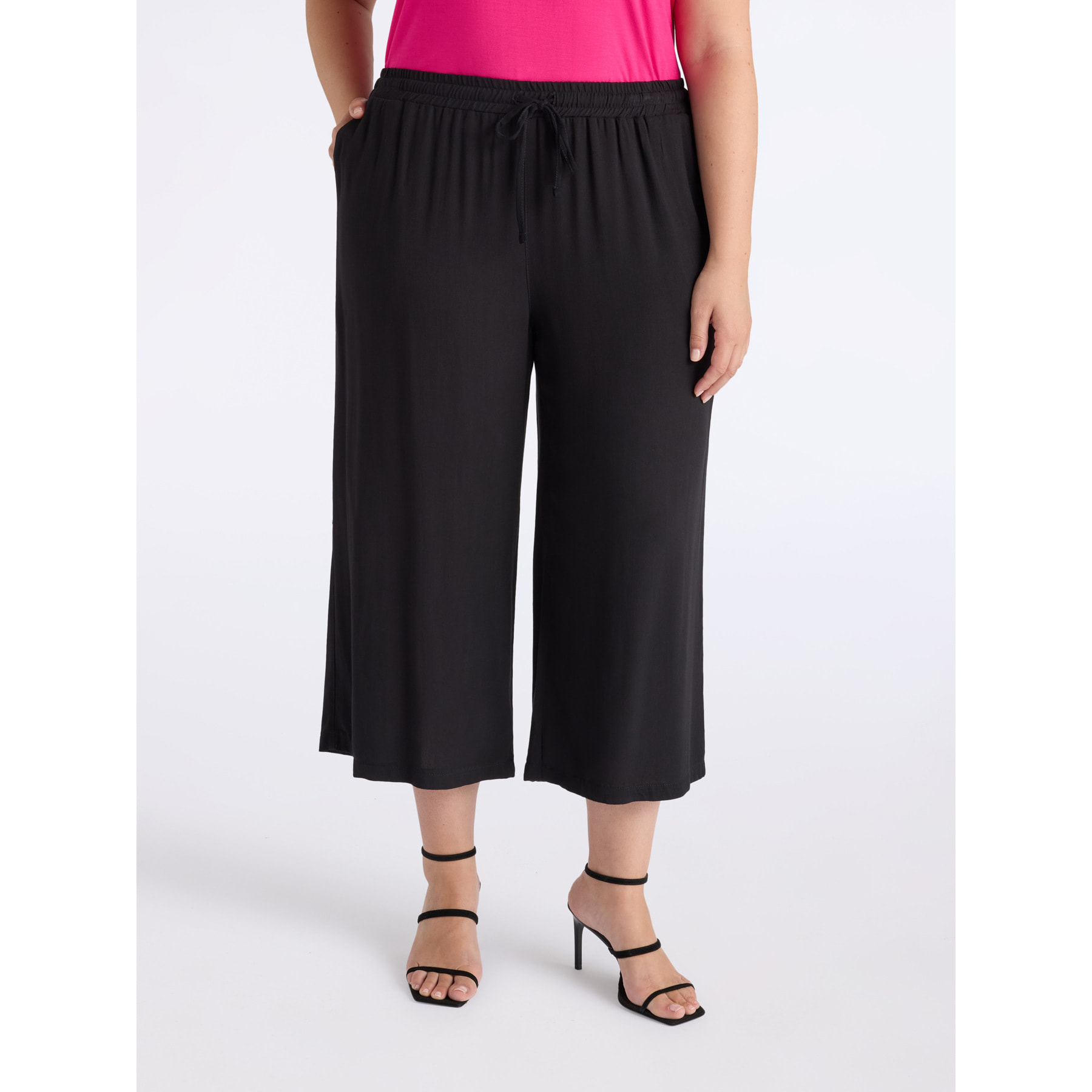 Fiorella Rubino - Pantaloni ampi cropped - Nero