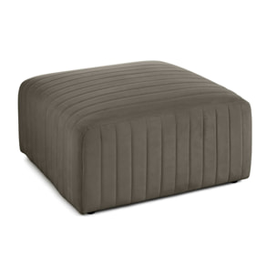 Nova - pouf modulable - en velours - Gris