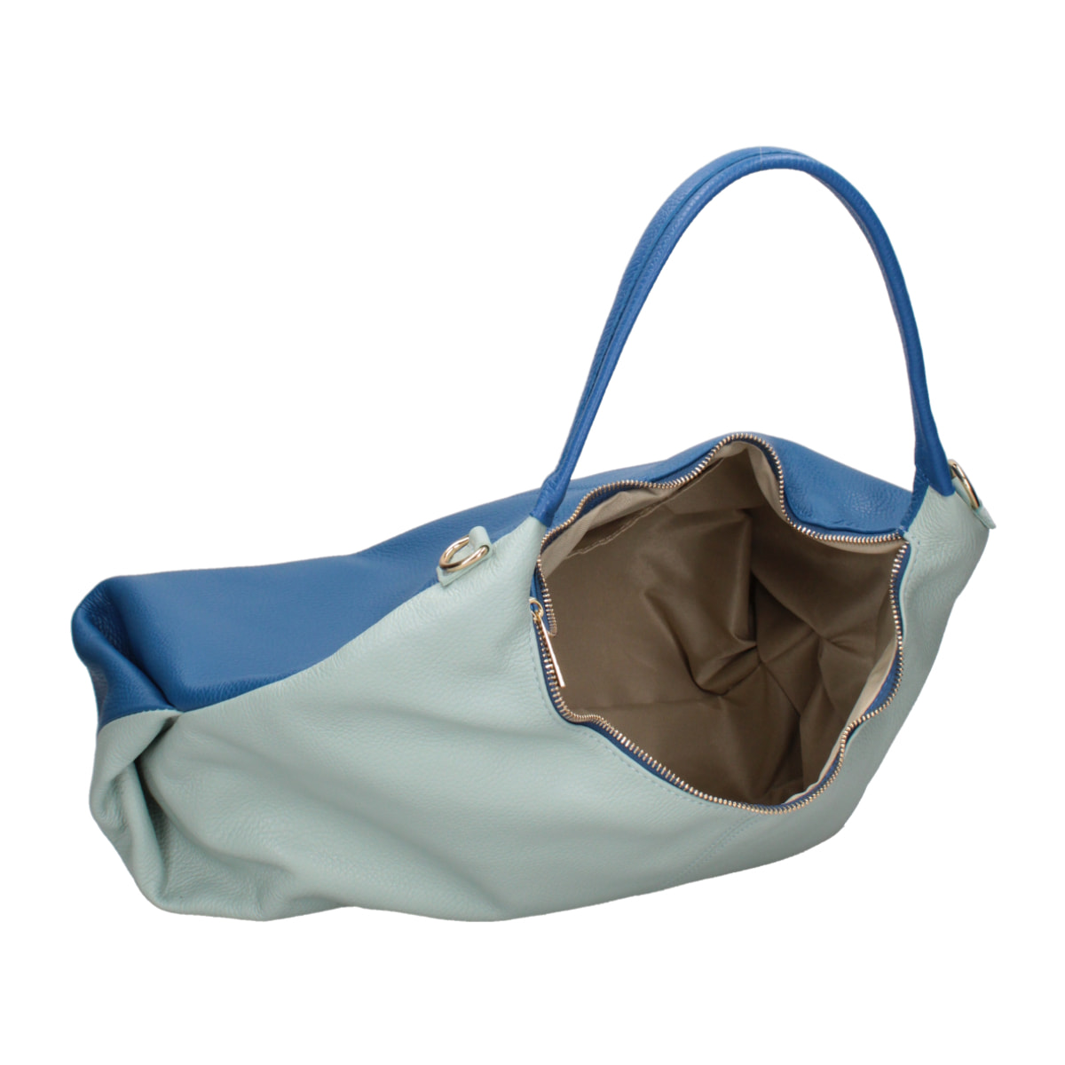 Borsa a spalla da donna In Vera pelle Made in Italy 45x30x16 cm