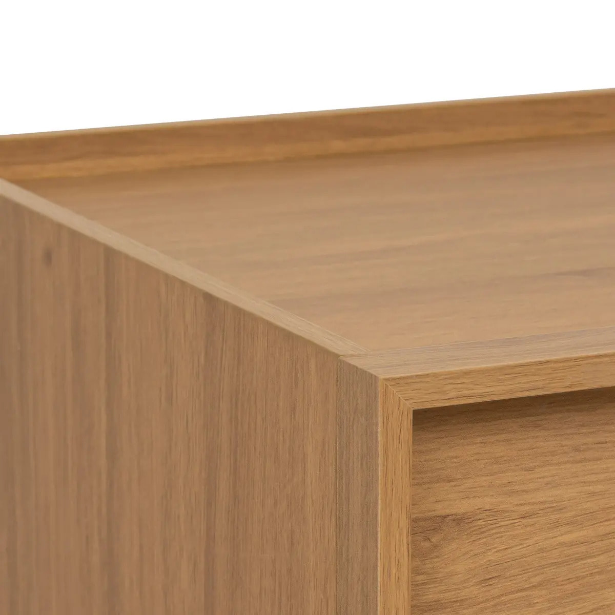 Commode haute Framy 6 tiroirs bois foncé