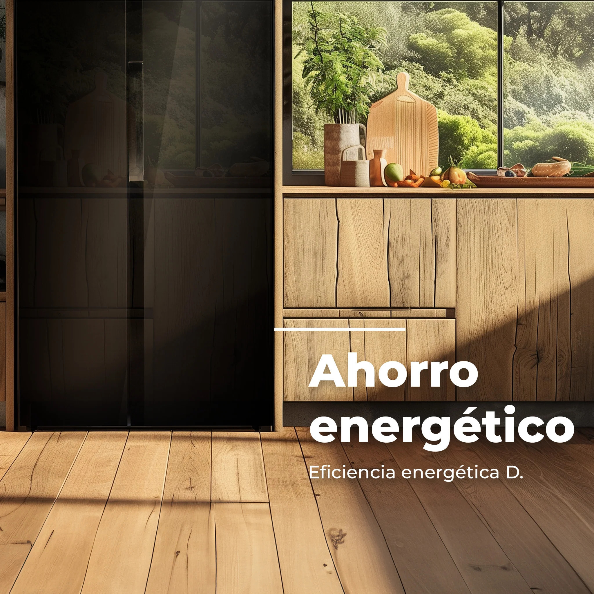 Frigorífico Americano EVVO F90B Glass, 352 l + 198 l, Total No Frost, puerta cristal negro