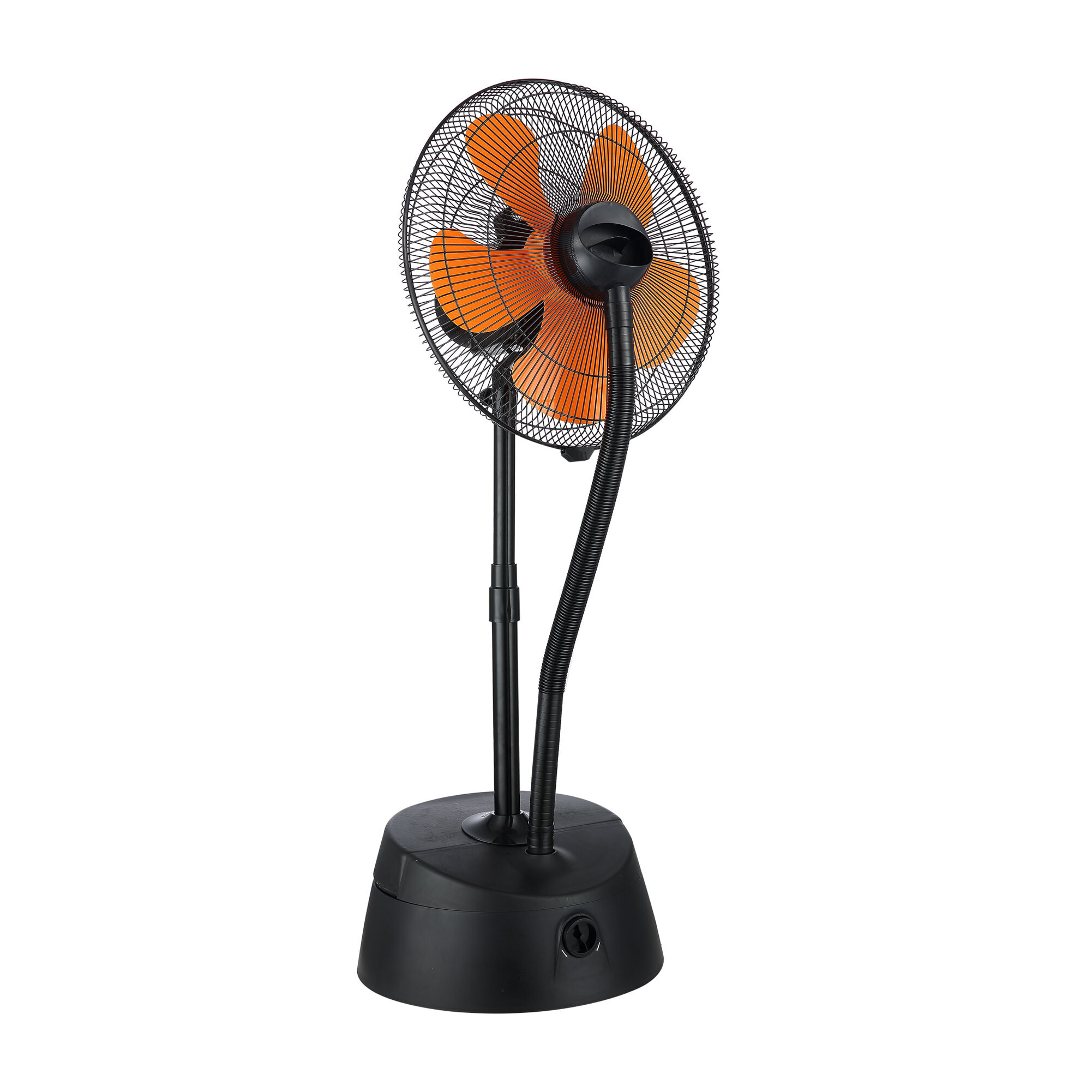 Ventilatore nebulizzatore ø 46 cm nero e arancione con telecomando