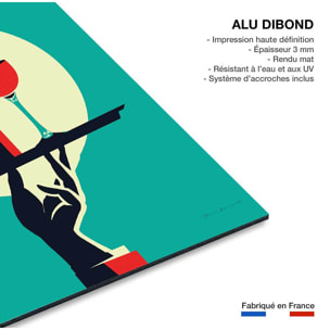 Tableau cuisine Verre de vin à la Française Tableau alu Dibond