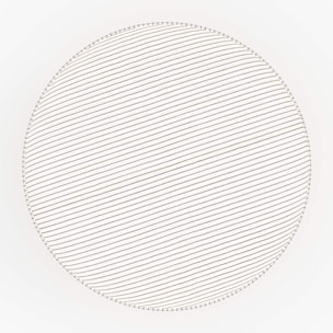 Pouf rond en velours côtelé beige - Lily