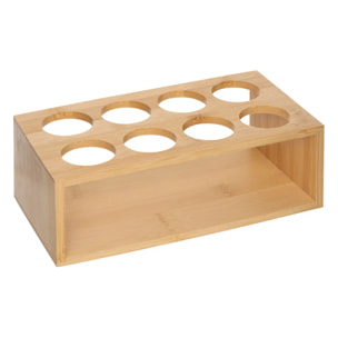 Support à épices Hermet 8 emplacements en bambou