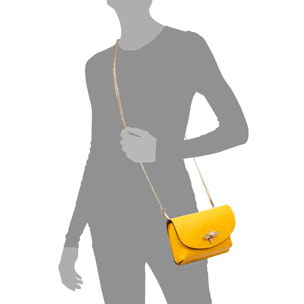 Aquilonia borsa a mano donna. Pelle autentica finitura Dollaro.