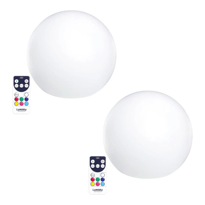 2 Boule lumineuse sans fil BOBBY D30CM