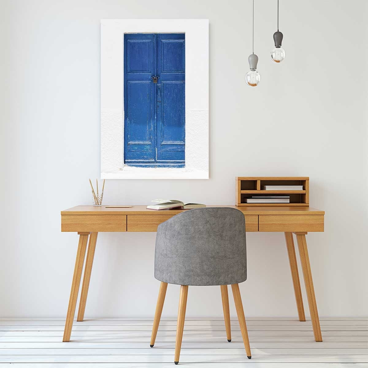 Tableau porte bleue ios Tableau plexiglas