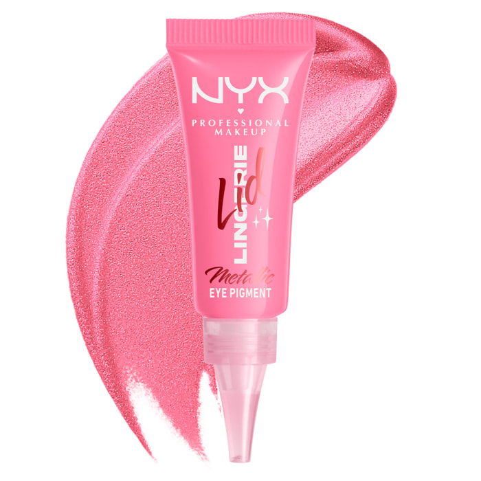 NYX Professional Makeup Lid Lingerie Ombre à Paupières Liquide Fini Mat ou Métallique PUSH-UP PINK