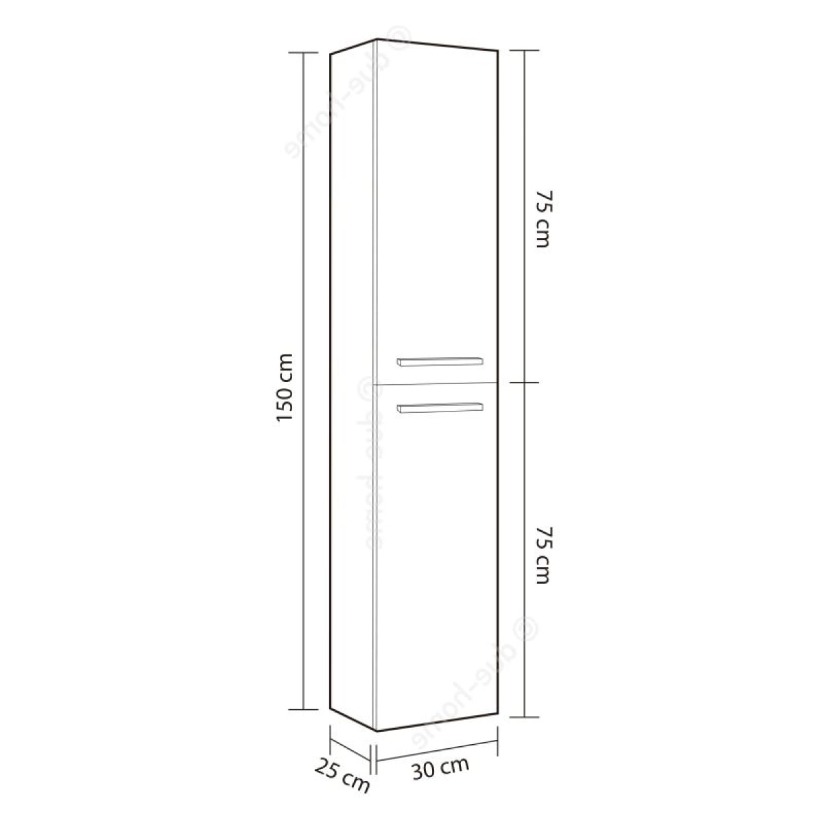 Columna de baño Athena 2 puertas Roble Alaska