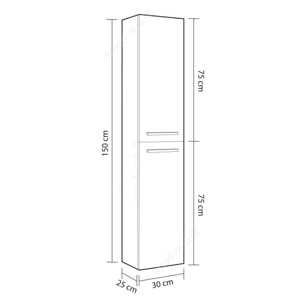 Columna de baño Athena 2 puertas Roble Alaska