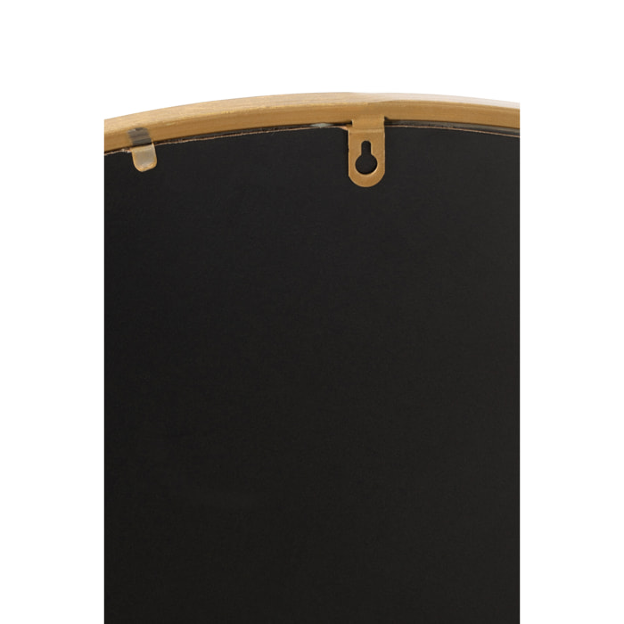 J-Line Miroir Mona Rond Metal/Verre Or Small