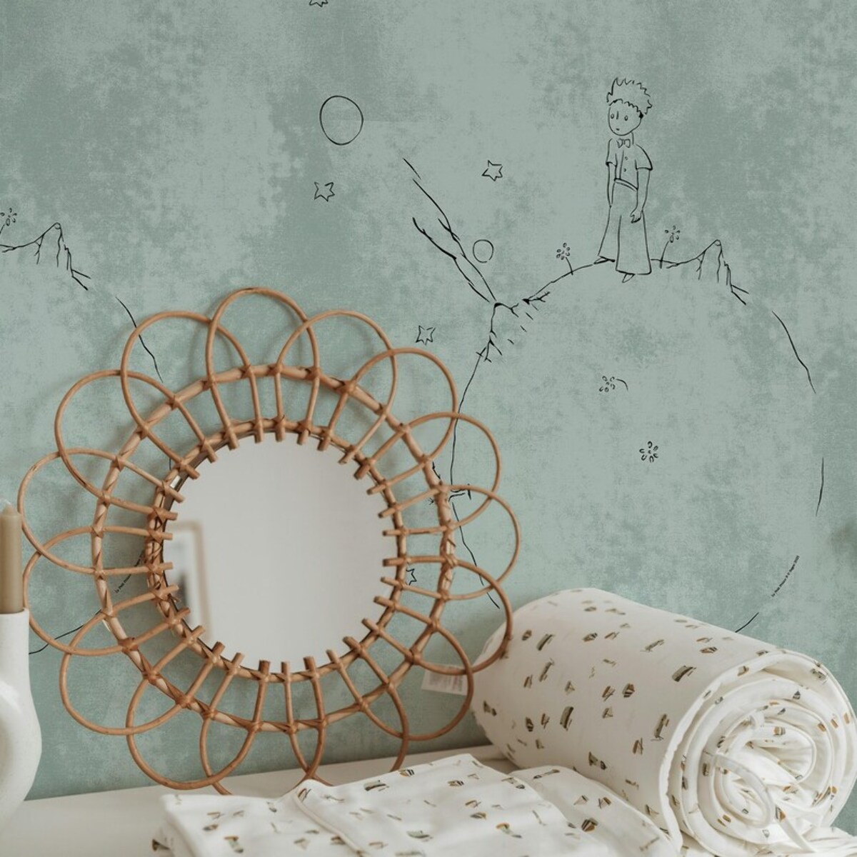 Carta da Parati Ufficiale Il Piccolo Principe Sketch Artistico