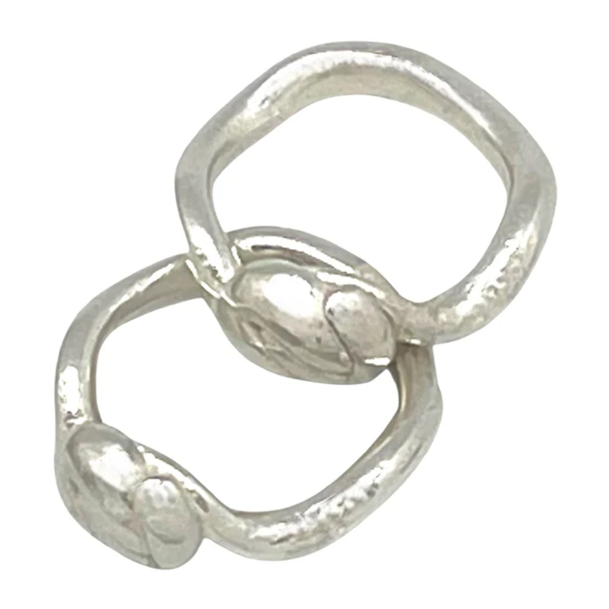 Pareja de anillos Vida en plata chapado 10µ
