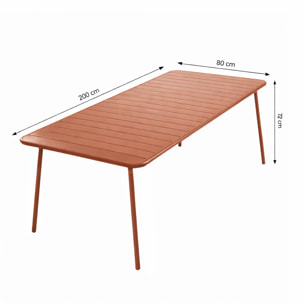 Table de jardin 8-10 places 200cm terracotta EVORA