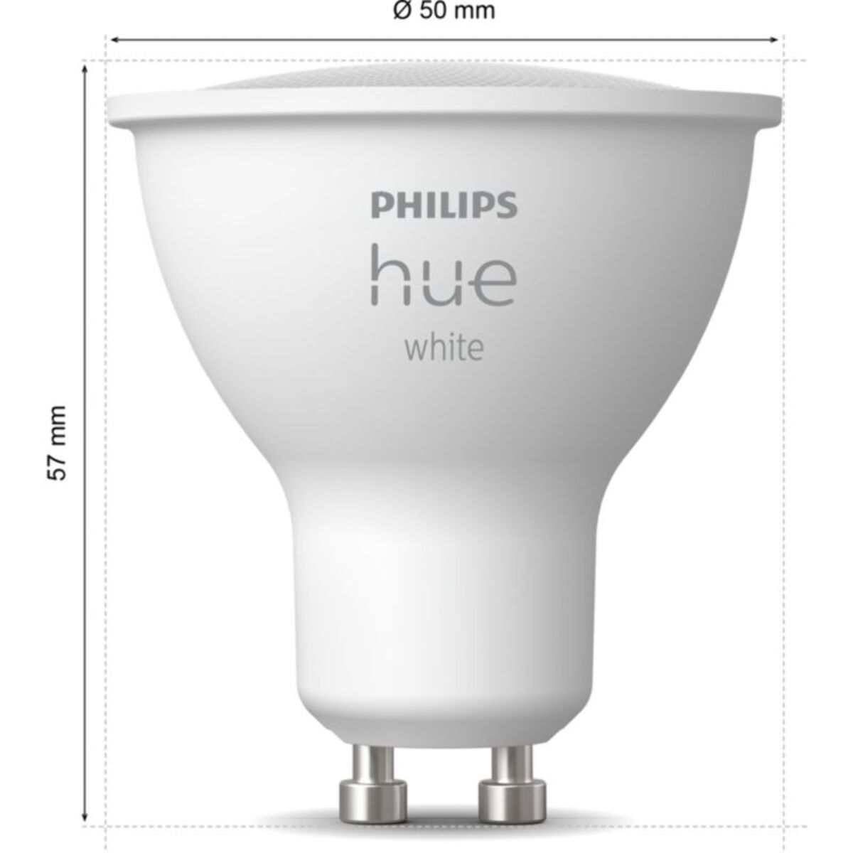 Ampoule LED connectée PHILIPS HUE GU10 White pack de 2