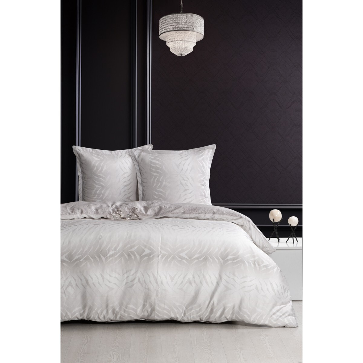 Housse de couette + taie(s) oreiller satin de coton "Duff"