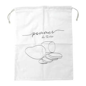 Sac de conservation pour pommes de terre en coton Fackelmann Nature