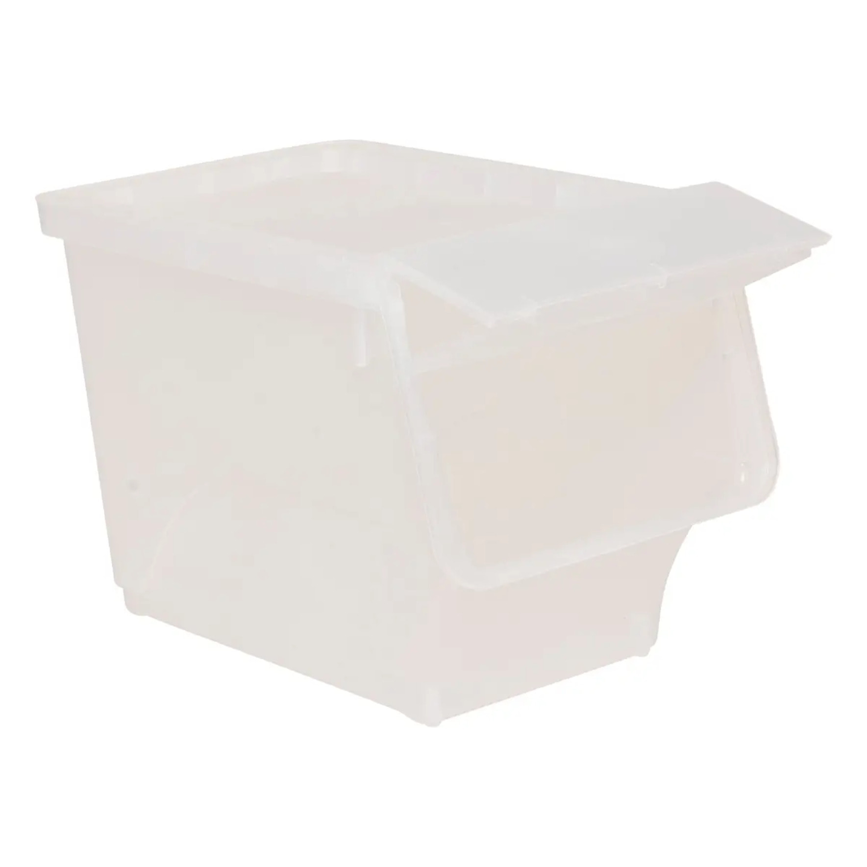 Boîte en plastique transparente à ouverture frontale 24L