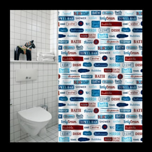 Rideau de douche Polyester LABELS 180x200cm QUALITE PREMIUM Multicolor MSV