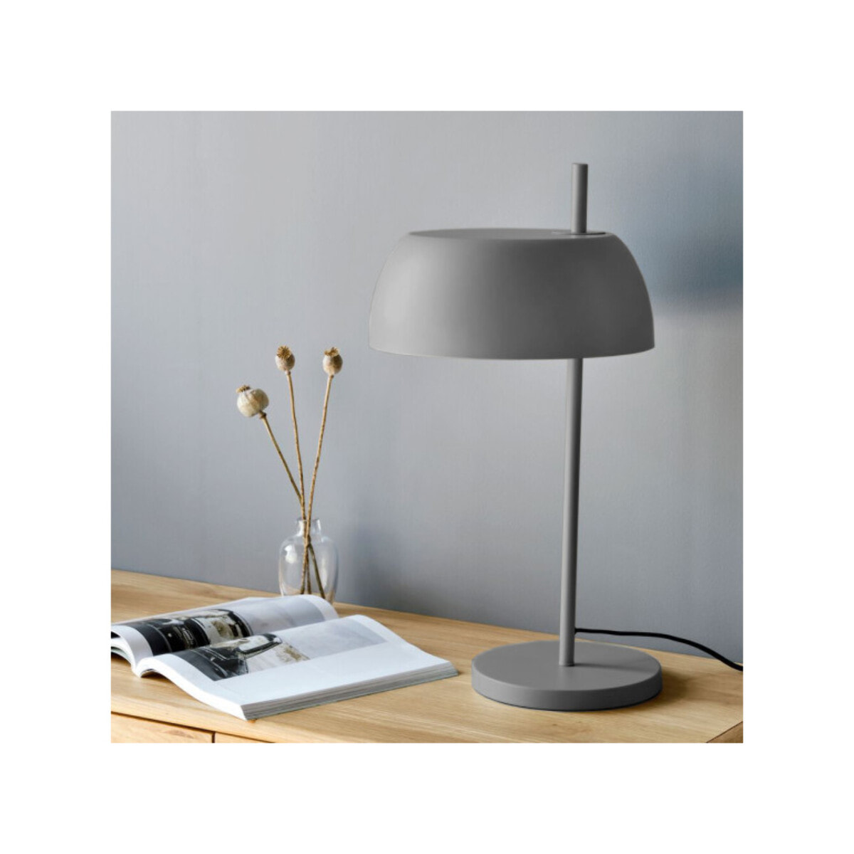 Lampe à poser en métal gris - LOLLY 621