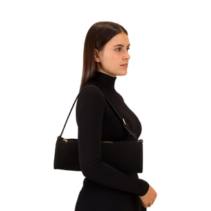 Borsa a spalla da donna Made in Italy - Valoria Chic - Pelle scamosciata - 35.0 x 14.0 x 10.0 cm