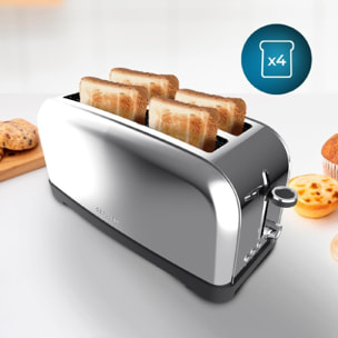 Cecotec Grille-pain vertical Toastin' time 1500 Inox Lite