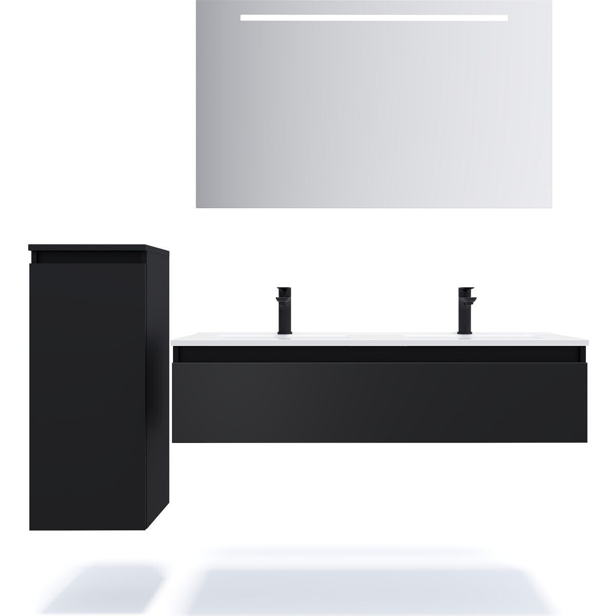 Ensemble double vasque 1 tiroir + miroir - HUDSON