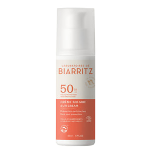 Solaire SPF50 - Crème Solaire Prevention Anti-Taches Bio 50ml