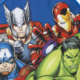 Mochila infantil de los vengadores - color azul - cierre de cremallera - 25x20x29 cm - mochila escolar - asas acolchadas