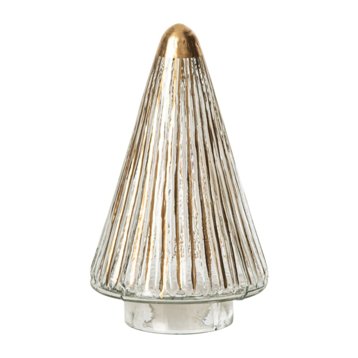 J-Line Sapin de Noël - verre doré/transparent - small - 2 pcs