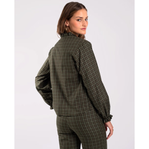 Blusa de manga larga con volantes